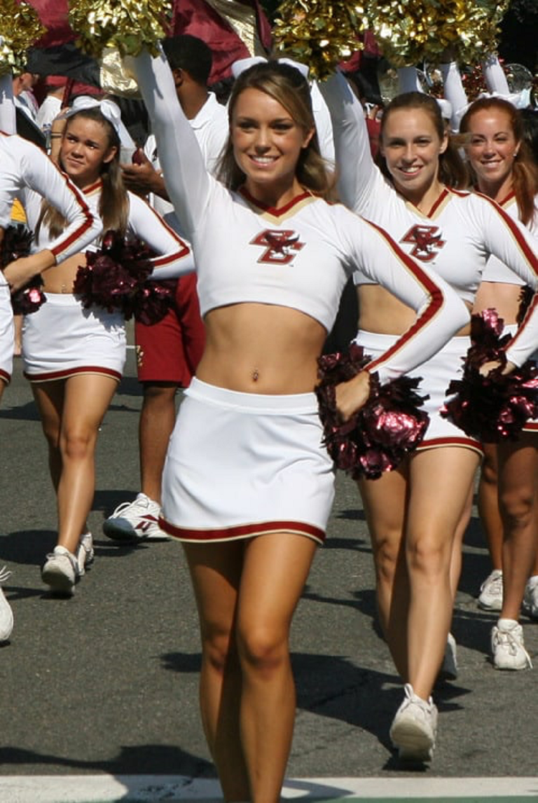 Molly McGrath acted as a cheerleader for the four years she was in college....